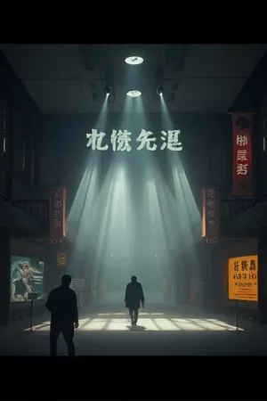 97影视首屏推荐竖版海报：雾蓝色放映厅与片单界面