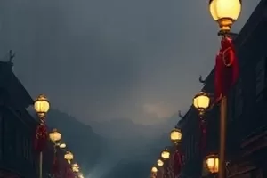 《第七码头》横版封面：晨雾中的集装箱与灯塔剪影