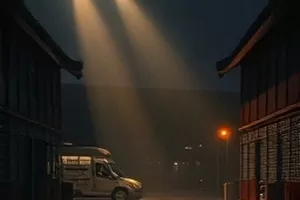 《星轨之外》横版封面：深蓝星空下的观测站